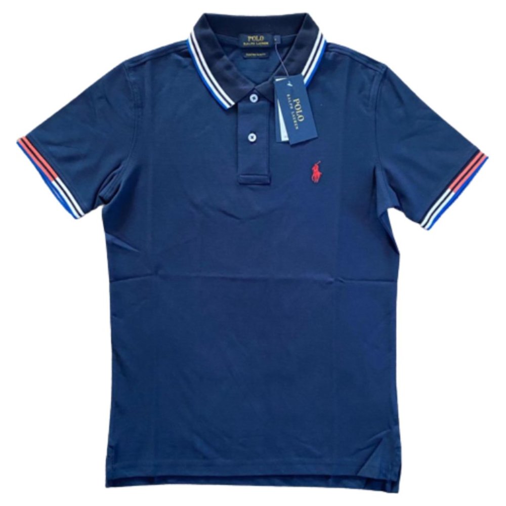NWT Polo Ralph Lauren Mesh  Navy Polo Shirt Size Small